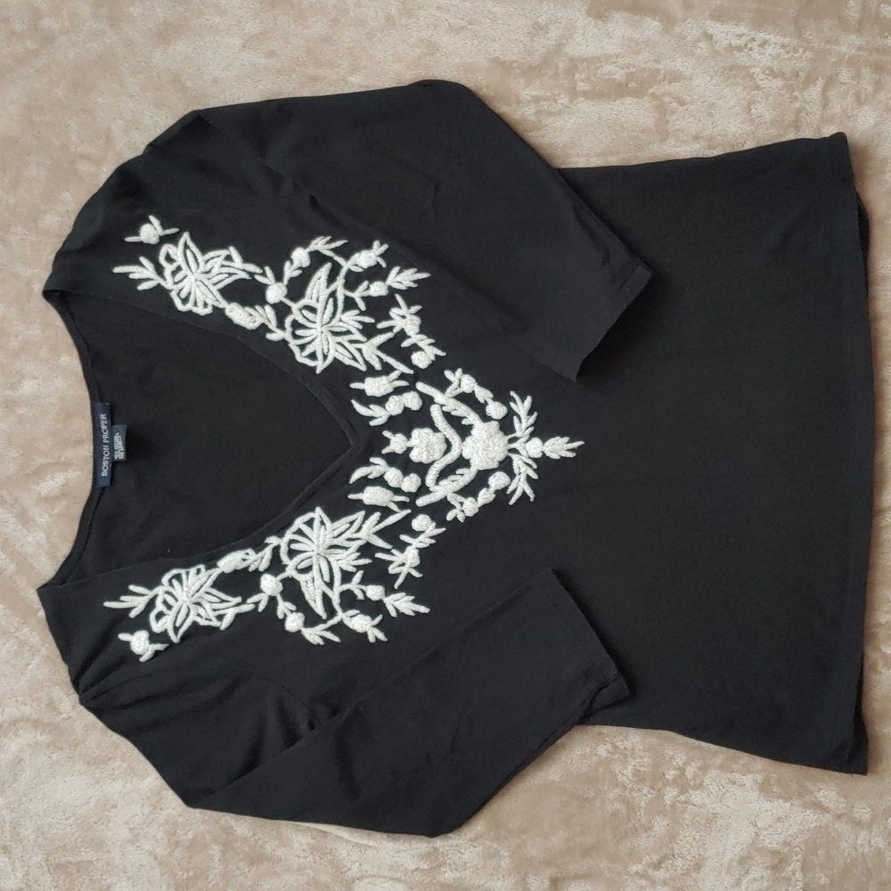 3/4 Sleeve Embellished Tee
